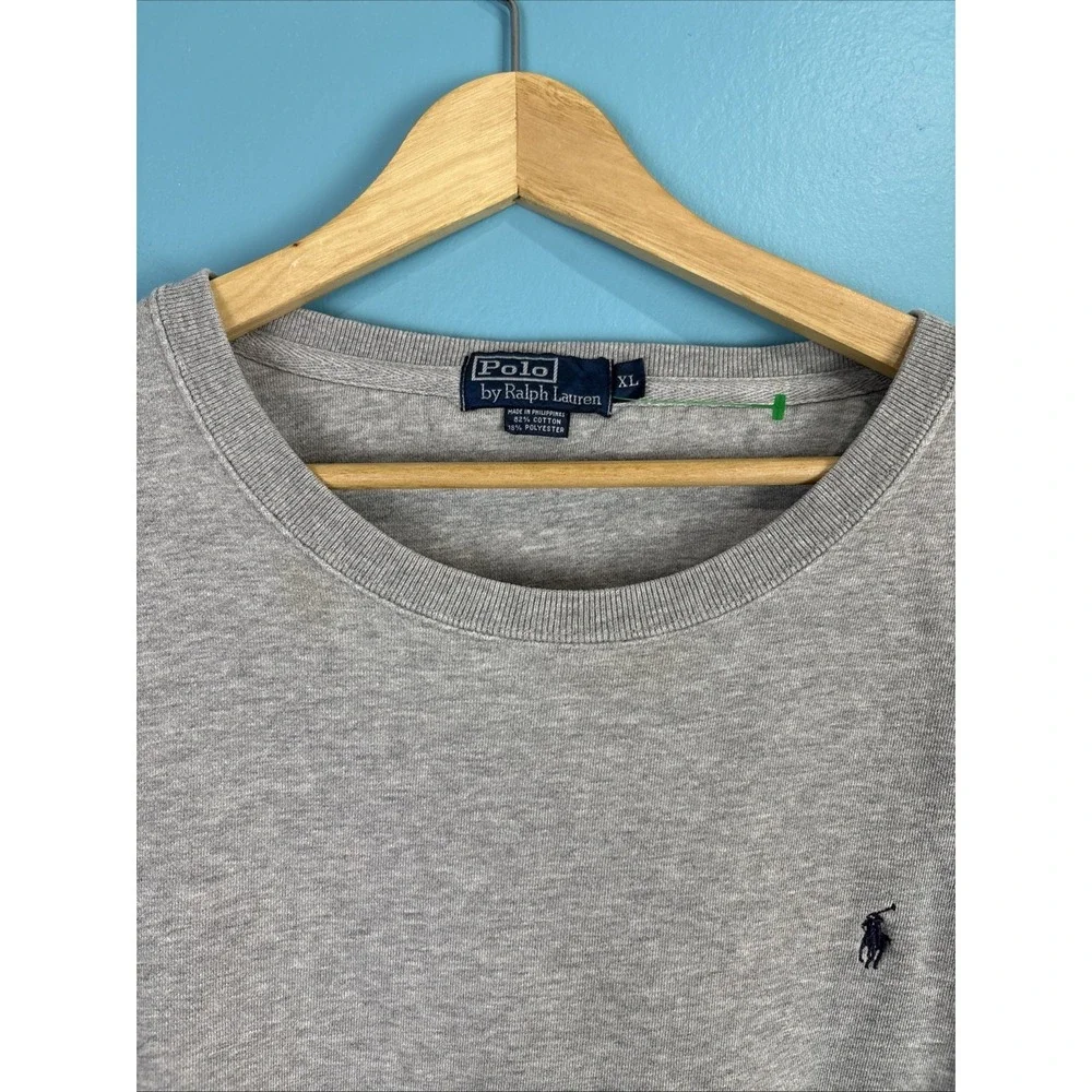 VTG POLO By Ralph Lauren Gray Crewneck Sweatshirt XL Old Money Preppy